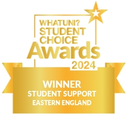 WhatUni Student Support Eastern England Winner 2024 logo