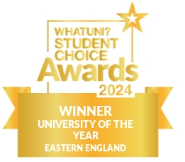 WhatUni University of the Year Eastern England Winner 2024 logo