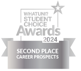 WhatUni Career Prospects Second Place 2024 logo