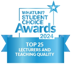 WhatUni Top 25 Lecturers and Teaching Quality 2024 logo